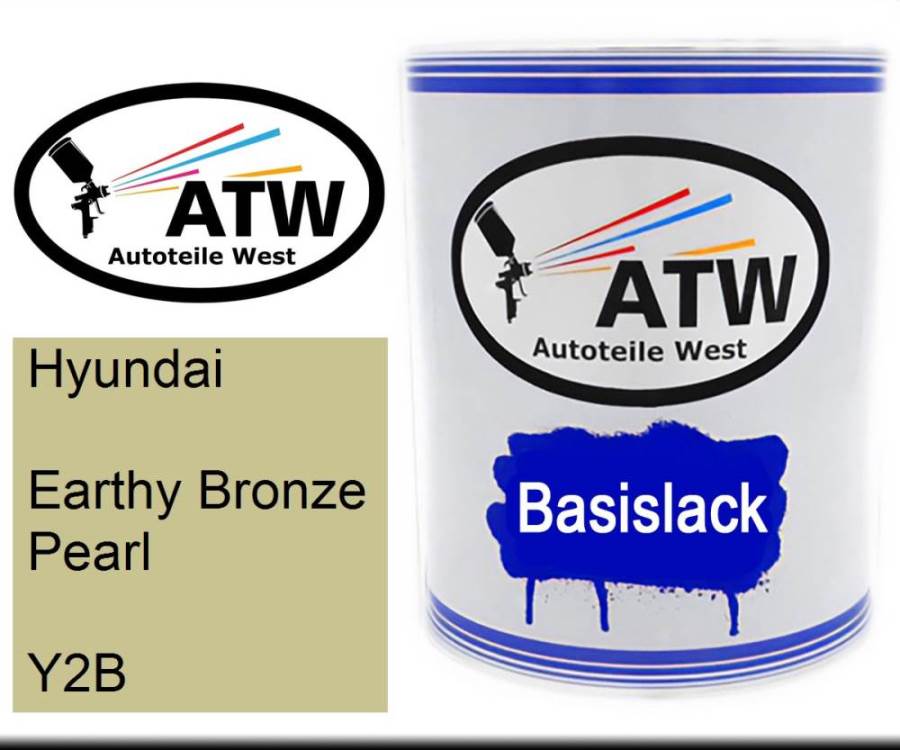 Hyundai, Earthy Bronze Pearl, Y2B: 1L Lackdose, von ATW Autoteile West.